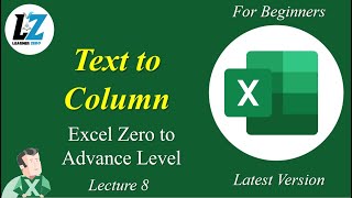 8 Text to Column Command  MS Excel  Zero to Advance excel education microsoft tutorial [upl. by Rafe381]