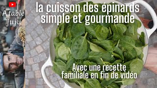 Recette épinards comment cuire des épinards [upl. by Torrence]