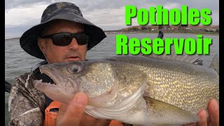 Potholes Reservoir Fishing from the Kayak Largemouth Bass Walleye Mag Lip Yakima Bait [upl. by Adev]