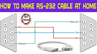 How to Make RS232 Serial Female Cable For Satellite Receiver at Home Video Tutorial in UrduHindi [upl. by Almeida]