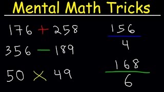 Mental Math Tricks  Addition Subtraction Multiplication amp Division [upl. by Sidoon106]