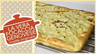 LA VERA FOCACCIA GENOVESE  ricetta originale antica [upl. by Arva]