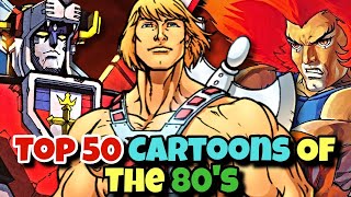 Top 50 Cartoons Of The 80s – The Golden Era Of Saturday Morning Cartoons  Explored Mega List [upl. by Scrogan]