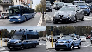 PRE DERBY LAZIO ROMA REPARTO MOBILE POLIZIA DI STATO IN EMERGENZA [upl. by Gradeigh]