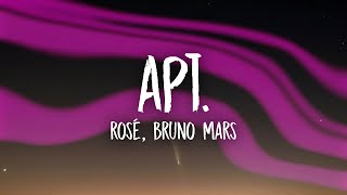 ROSÉ Bruno Mars  APT Lyrics [upl. by Hsiwhem]