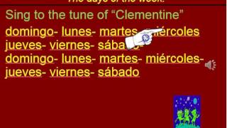 Spanish Days of the Week sung to Clementine [upl. by Gay]