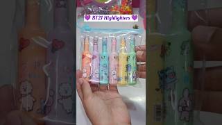 Adorable BT21 Highlighters  Unboxing amp Review ✨💜 [upl. by Etireugram624]