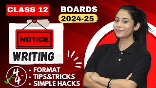 Notice Writing Class 12  Notice Writing Format  Notice Writing HacksExamples  Boards 202425 [upl. by Namlas]