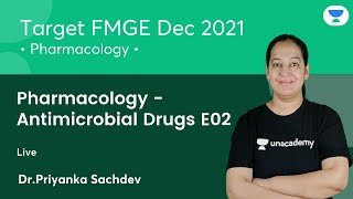 Pharmacology  Antimicrobial Drugs E02  FMGE Dec21  Lets crack NEET PG  Dr Priyanka Sachdev [upl. by Aneehsal761]