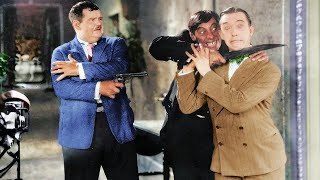 Laurel and Hardy Do Detectives Think 1927 Colorized  HD [upl. by Nylecsoj]