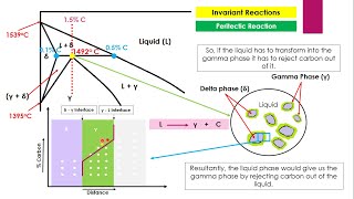 Peritectic Reaction Iron Cementite Phase Diagram Part 4 Heat Treatment Lecture1Invariant Reaction [upl. by Akcirre]