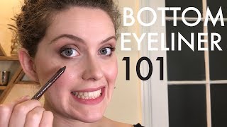 How To Apply Eyeliner On The Bottom Lid  Beginner Eyeliner [upl. by Cappella]