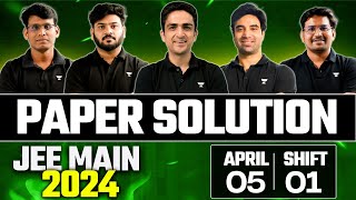 JEE Main 2024 Paper SolutionDiscussion ATTEMPT 2  5th April  SHIFT 1 🔥 [upl. by Haggerty]