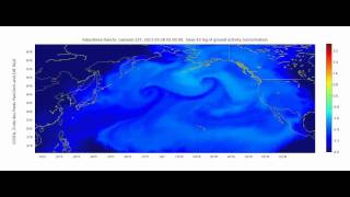 Simulation Map of Cesium137 Deposition Across the Pacificswf [upl. by Oakley]