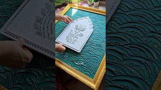 Mughal motifs Lippan Art in textured frame😍 trending shorts diyprojects diwali craft diy art [upl. by Spalding652]