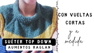 Suéter Top Down en AGUJAS CIRCULARES Parte 1 [upl. by Ainigriv]