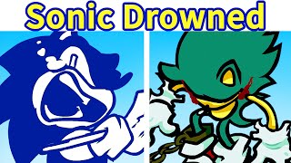 Friday Night Funkin VS Sonic Drowned SINKexe Below The Depths  FNF Mod  SonicEXE Horror Mod [upl. by Fay]