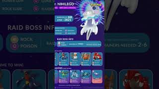 Nihilego raid guide pokemon pokemongo raid shinypokemon shiny [upl. by Lindberg]