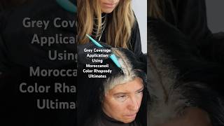 Grey Coverage Application using Moroccanoil Color Rhapsody Ultimates greycoverage haircolor [upl. by Leighland]