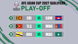 Playoff Match Schedule  AFC Asian Cup 2027 Qualifiers [upl. by Adrien]