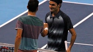 Roger Federer vs Grigor Dimitrov ATP Basel 2013 Highlights [upl. by Nortna]