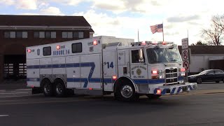 Cranston Heights Fire Company Rescue 14 Responding [upl. by Tiras440]