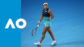 Naomi Osaka serves for the match against Karolina Pliskova  Australian Open 2019 Semi Final [upl. by Ennayhc]