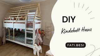 Hausbett DIY  Hausbett selber bauen I Hausbett dekorieren I Hausbett Kinder I Hausbett Kinderzimmer [upl. by Cowley]