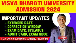 visva bharati university admission test 2024 updates [upl. by Ahselrac738]