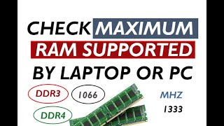 How to Check Maximum RAM Speed Supported by Your Laptop or PC Maximum RAM Capacity  Solved [upl. by Finnigan994]