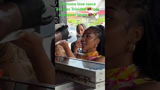 Shenseea 🇯🇲 in Trinidad loves doubles shenseea trinidad famousshorts doubles jamaica roti [upl. by Cirle209]