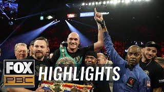 Tyson Fury TKOs Deontay Wilder for heavyweight title  FULL HIGHLIGHTS  PBC ON FOX [upl. by Hogen]