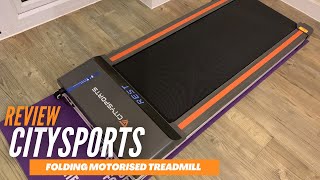 Detailed Review CITYSPORTS Folding Motorised Treadmill  Home or Office Workout  Portable Exercise [upl. by Haimehen724]