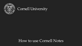 How to Use Cornell Notes [upl. by Apollus]