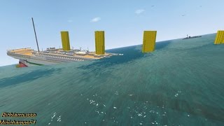 Sinking the Britannic From the Depths Minecraft design [upl. by Wellington]