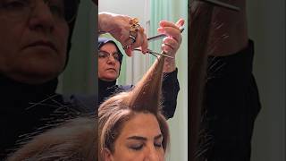 How I use Thinning Scissor for Thick Hair hair haircuttutorial thinninghair shortsvideo shorts [upl. by Eenehs694]