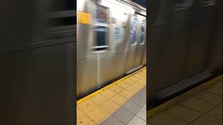 New york subway train arrive at station [upl. by Elenaj]