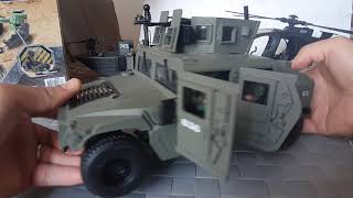 JoyToy figures with custom green Humvee all 118 scales PREVIEW [upl. by Meihar95]