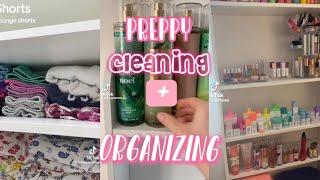 preppy cleaning and and organizing  tiktok compilation  🛍️☀️🌴🫶🏽🩷 [upl. by Eycal]