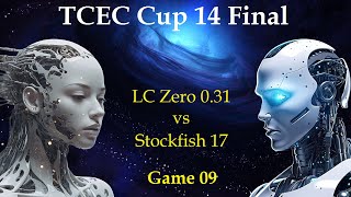 TCEC Cup 14 Final  LC Zero 031 vs Stockfish 17  Game 09 [upl. by Orferd]