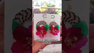 ARETES DE FIBRAS NATURALES hechoamano aretes pty fibras emprendedoras aretesartesanales [upl. by Wiencke465]