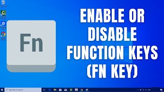 How to Enable or Disable Function Keys Fn key in Windows 10  Fix Functions Keys Not Working [upl. by Agnese]