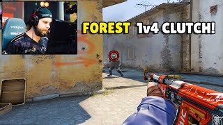 F0REST incredible 1v4 Low HP Clutch MEZII 1v5 Ace Clutch CSGO Highlights [upl. by Crean]