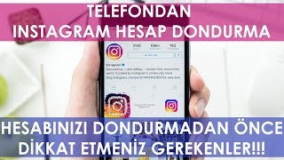 Instagram Hesap Dondurma Telefondan [upl. by Inaja351]