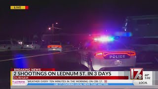 2 shootings on Lednum Street in Durham in 3 days [upl. by Johen]