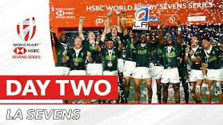 SEVENS HIGHLIGHTS Day two of action in Los Angeles [upl. by Ezequiel352]