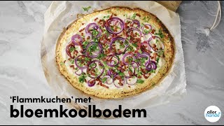 Flammkuchen met bloemkoolbodem – Recept – Allerhande [upl. by Aysahc999]