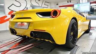 Ferrari 488 GTB with Sports Valvetronic Exhaust Dyno Runs [upl. by Alliscirp]