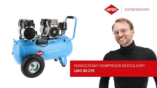 LMO 50270  Nowoczesny wyciszany kompresor bezolejowy  Airpress Polska [upl. by Miquela]