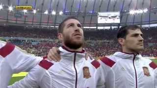 La roja Himno nacional Chile VS España mundial 2014 [upl. by Leatrice916]